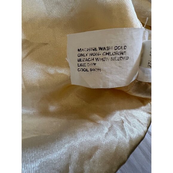 Vintage Gap Womens Coat Sm Cream Pale Yellow Embroidered Lined Pockets - Picture 3 of 5